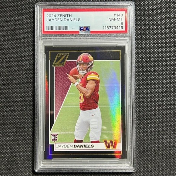 2024 Panini Zenith Jayden Daniels RC  Washington Rookie PSA 8 NM-MINT Commanders - Picture 1 of 2